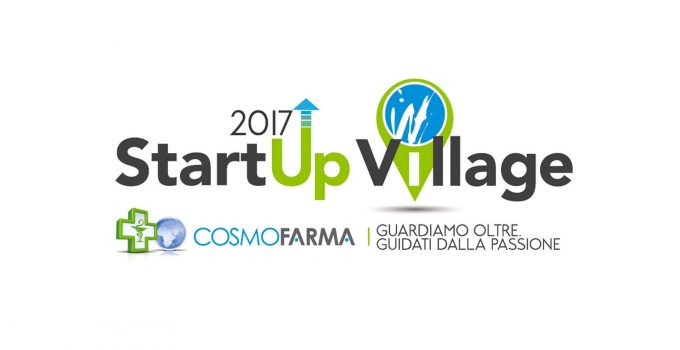 Logo di StartUp Village per il CosmoFarma 2017 con Mivell